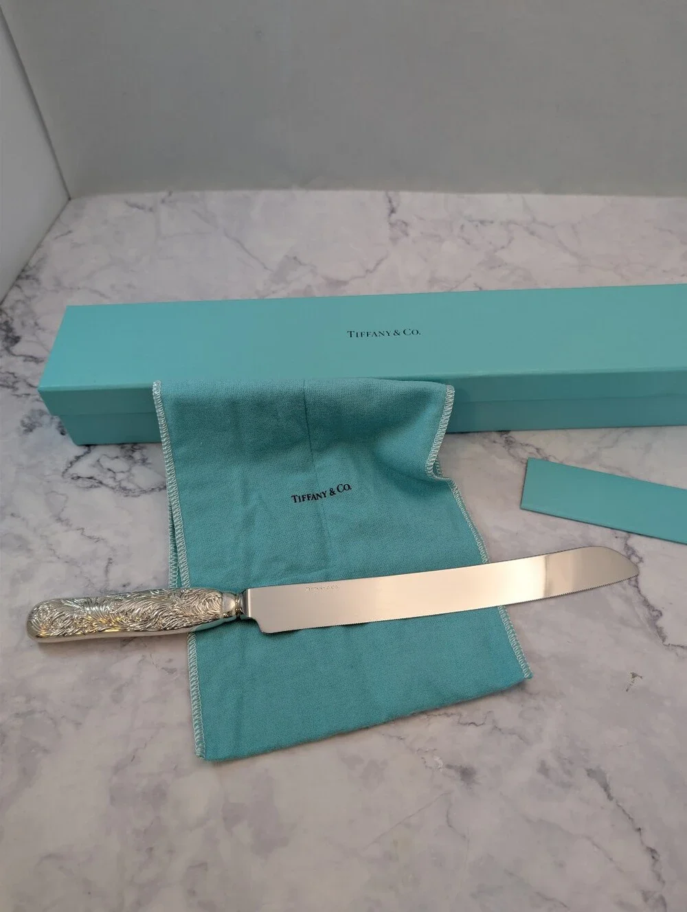 Tiffany & Co. Chrysanthemum Sterling Silver Cake Knife 12.5